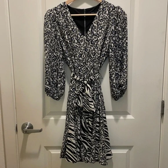 White House Black Market | Dresses | White House Black Market Zebra Floral  Print Spring Summer Dress Sz 2 | Poshmark